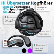 160 Sprachen Echtzeit Übersetzer Kopfhörer ...