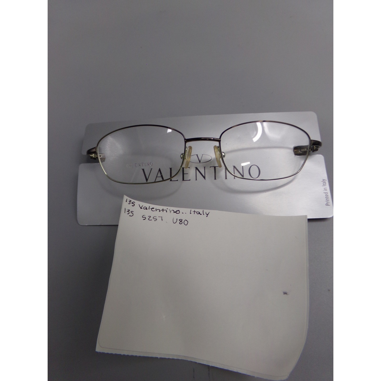 Valentino Eyeglasses Frames Metal Gold Tone Made in Italy Oval 135 6257 U80 thumbnail 2