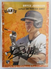 Bryce Johnson 2023 Topps Chrome Platinum #20 Orange Toile Refractor /25 RC