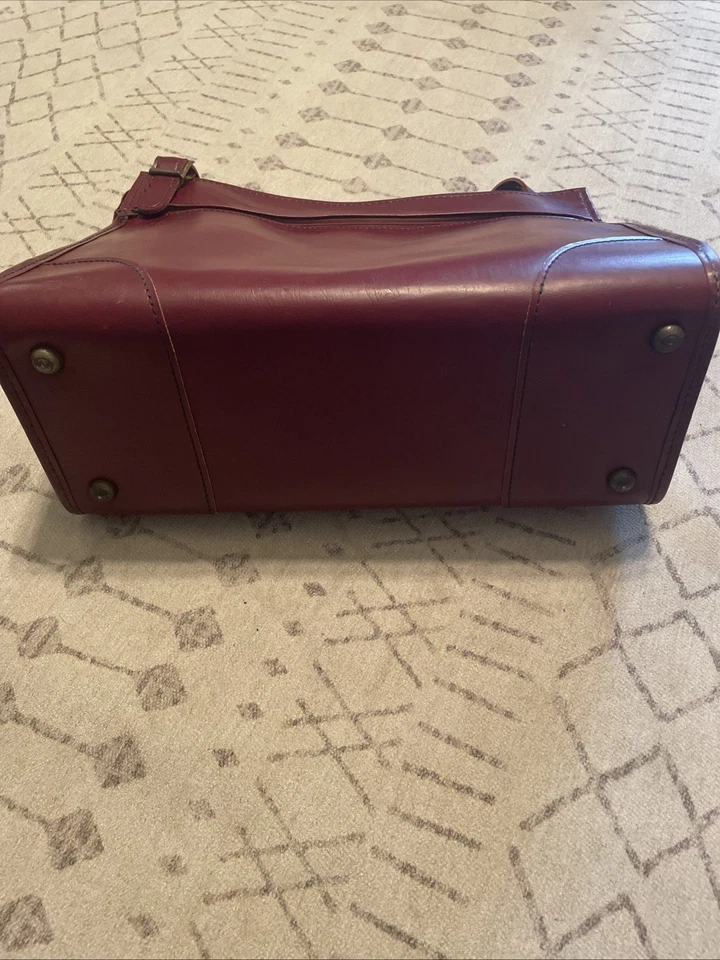 Bolso de fin de semana forrado de plástico Hartmann de colección vinilo/cuero ¡EXCELENTE! Foto 2 de 4