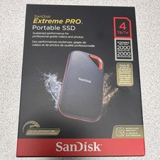 SanDisk Extreme PRO Portable SSD 4TB USB-C Water & Dust Resistant 2000MB New 