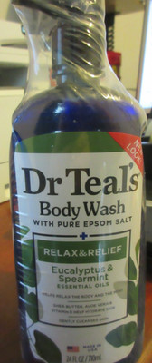 Dr Teal's Eucalyptus Spearmint Body Wash with Pure Epsom Salt 24 Fl Oz 2 Pack