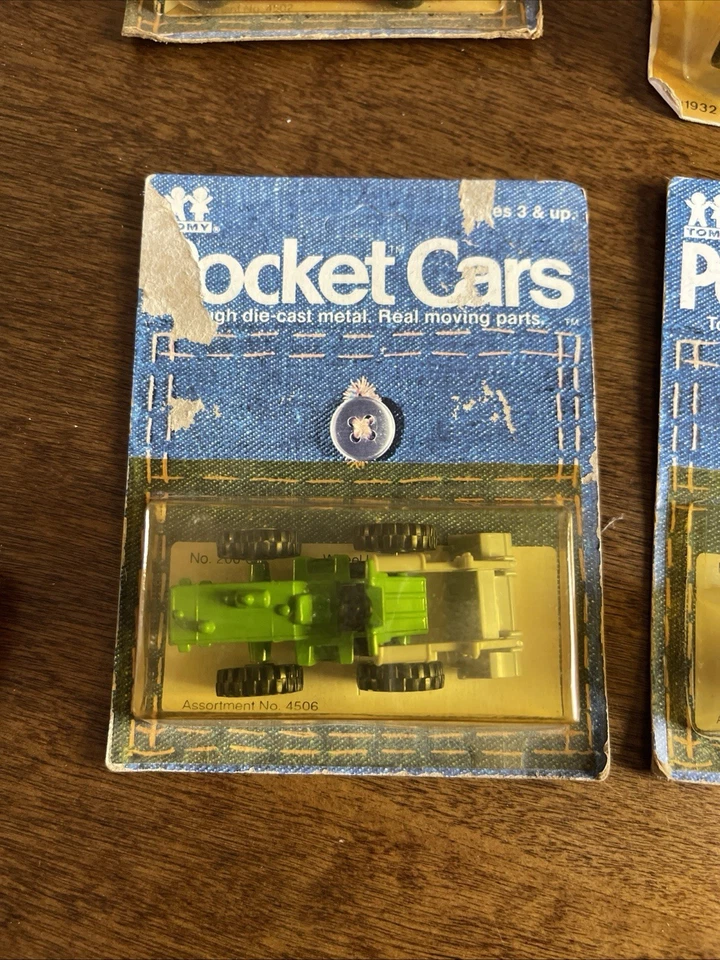 Lot of 3 Vintage Tomy Pocket Cars VW Cabriolet, 1937 Packard, Wheel Loader-7-10 Foto 2 de 4