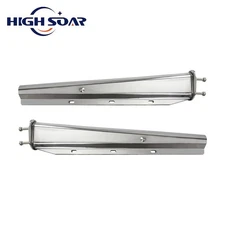 30" Straight Spring Loaded Mud Flap Hanger Stainless Steel 2-1/2" Bolt Spacing