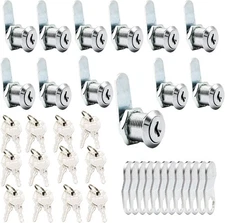 12 Pack Cabinet Cam Locks Keyed Alike 7/8" RV Storage Door Locks 24 Keys for ...