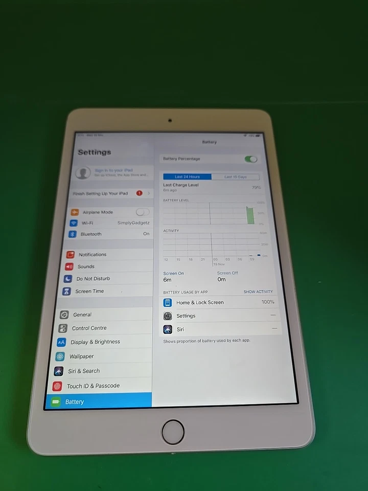 Apple iPad Mini 3rd Gen - 16GB - Silver - A1599 - Poor Battery.  (DK787) - Image 4 of 4