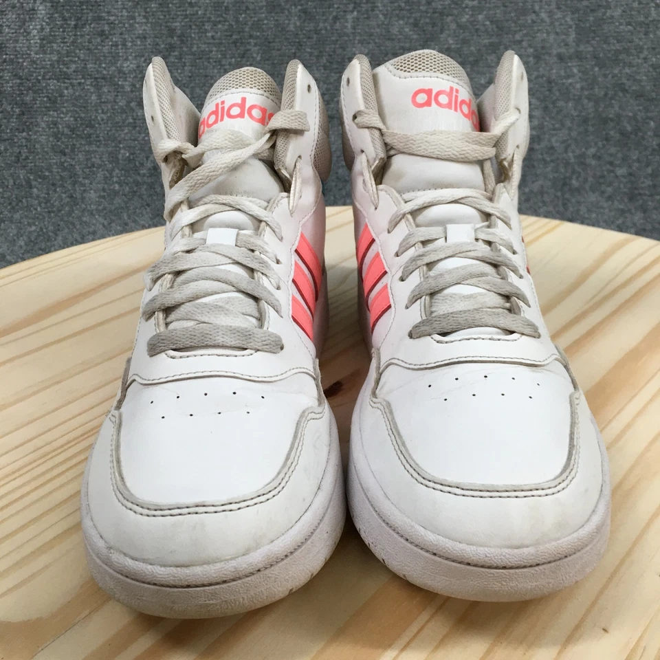 Adidas Shoes Youth 6 Hoops Mid 3.0 Athletic Mid Top Sneakers White Multicolor - Image 4 of 4