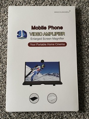12''  X 8  Mobile Cell Phone Screen Magnifier Video Amplifier Stand Black