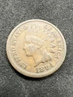 1894 1c Indian Cent Penny Coin Choice Fine / VF slight Die Misalignment Obverse