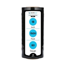 Black UVI Hand Wrap 4 Rolls 18" x 1500' 80 Gauge UV Resistant Stretch Film