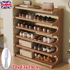 6 Tier Wooden Shoe Rack Storage Shelf Unit Cabinet Organiser Footwear Stand