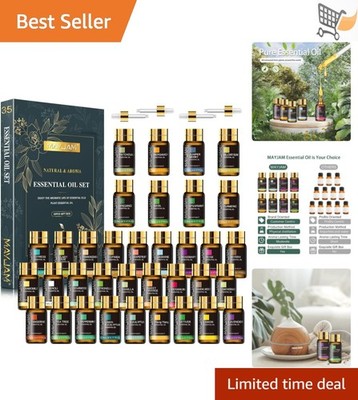 Essential Oil Gift Set 35x5ML Pure Aromatherapy Diffusers Candles Soap
