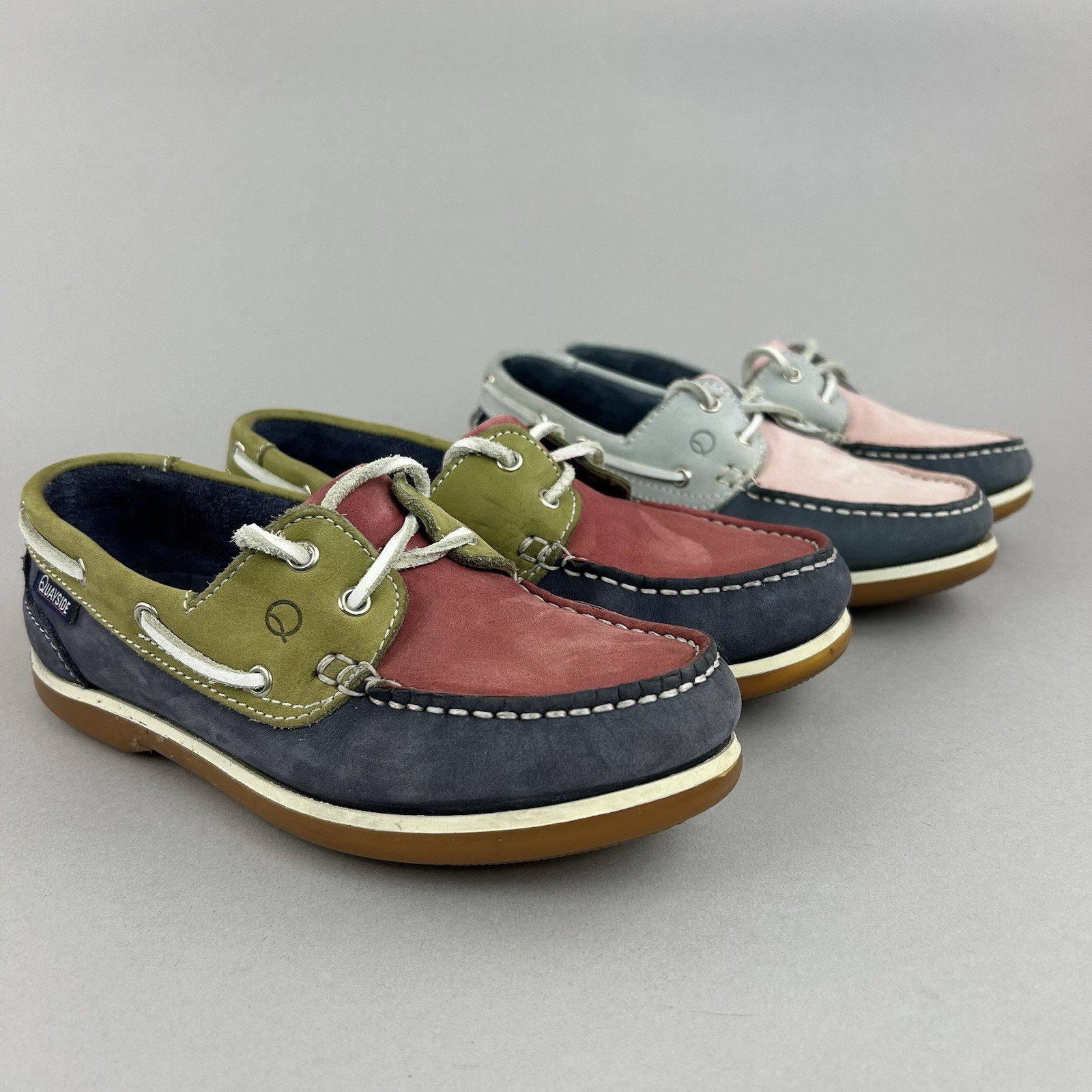Quayside lotto 2 scarpe basse da barca vacanze estive casual da passeggio taglia EU36 UK3