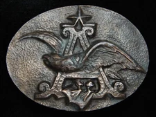 QI01114 VINTAGE 1970s **ANHEUSER-BUSCH** BEER BREWING COMPANY BELT BUCKLE