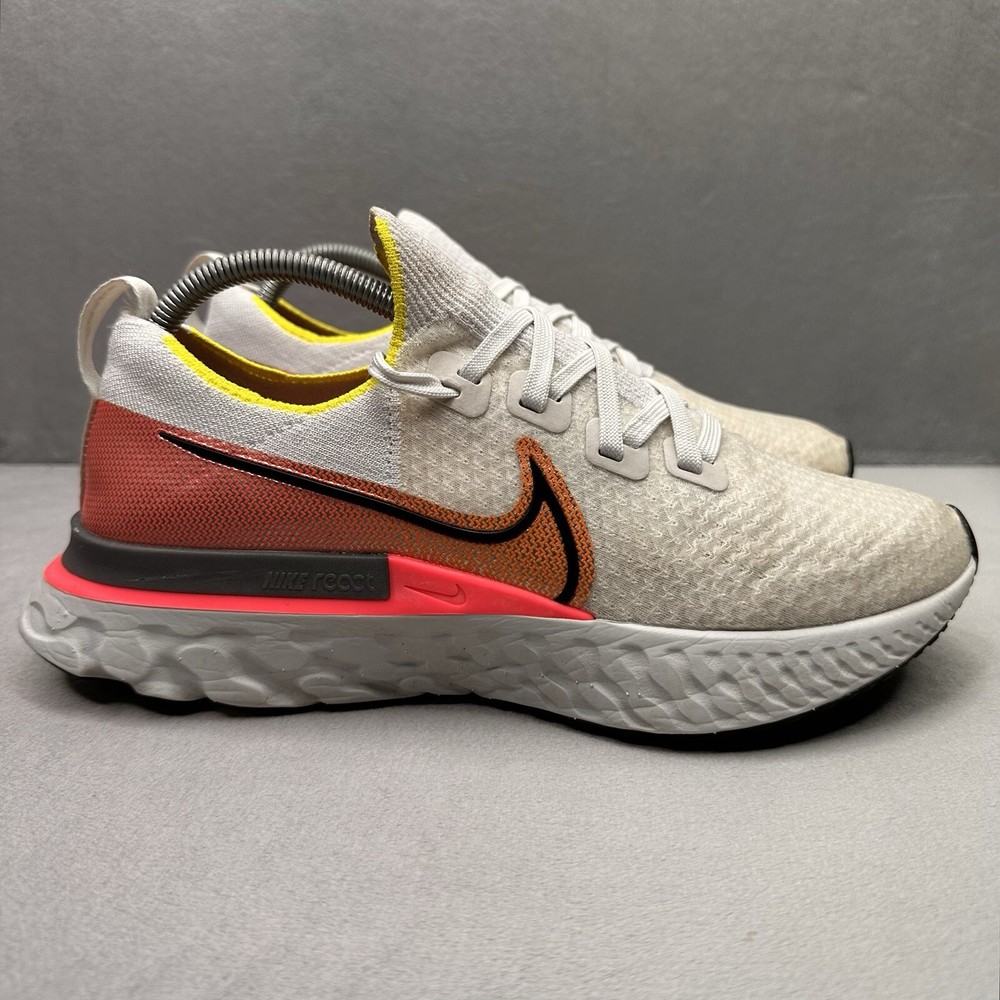 Nike React Infinity Run Womens Running Shoes Size 10.5 White Pink Orange Sneaker