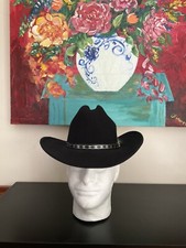 Western Cowboy Rodeo Hat 6 1/2 - 52, Black, Alamo Hats, Iron Weave, Unisex