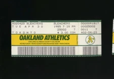 4-30-1985 Toronto Blue Jays @ Oakland A's Ticket - Dave Kingman HR #381