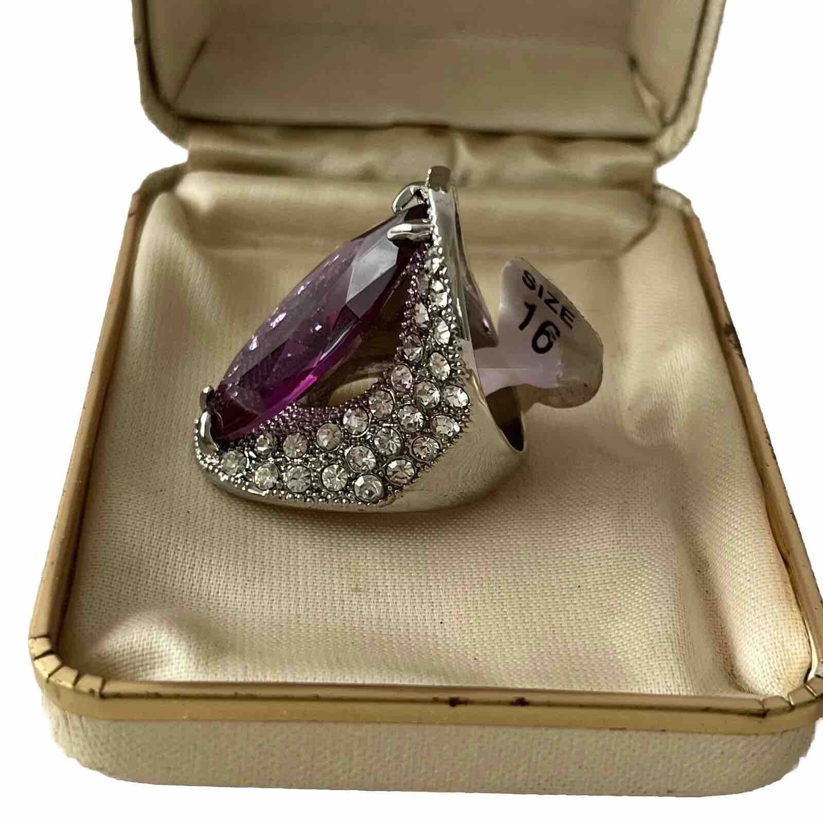 Statement Cocktail Ring Rhinestone Sparkling  Rin… - image 16