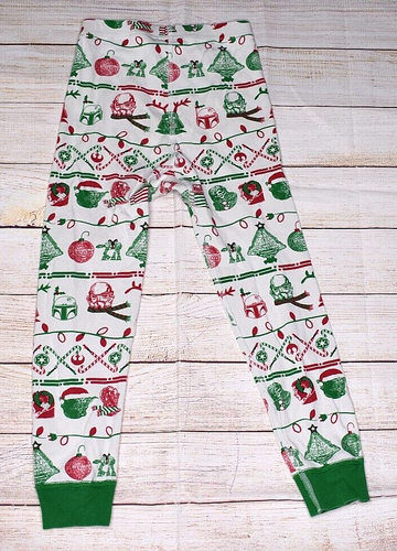 Hanna Andersson Star Wars Kids Green Red Christmas Holiday PJ's 2Pc 110cm 5 US - Picture 8 of 9
