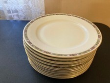 Bavaria 'The Hanover' Porcelain Dinner Plates with Pink Floral Border, Set of 12+ — listing 4