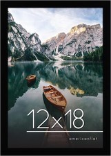 Americanflat 12x18 Black Picture Frame - Engineered Wood with Shatter Resista...