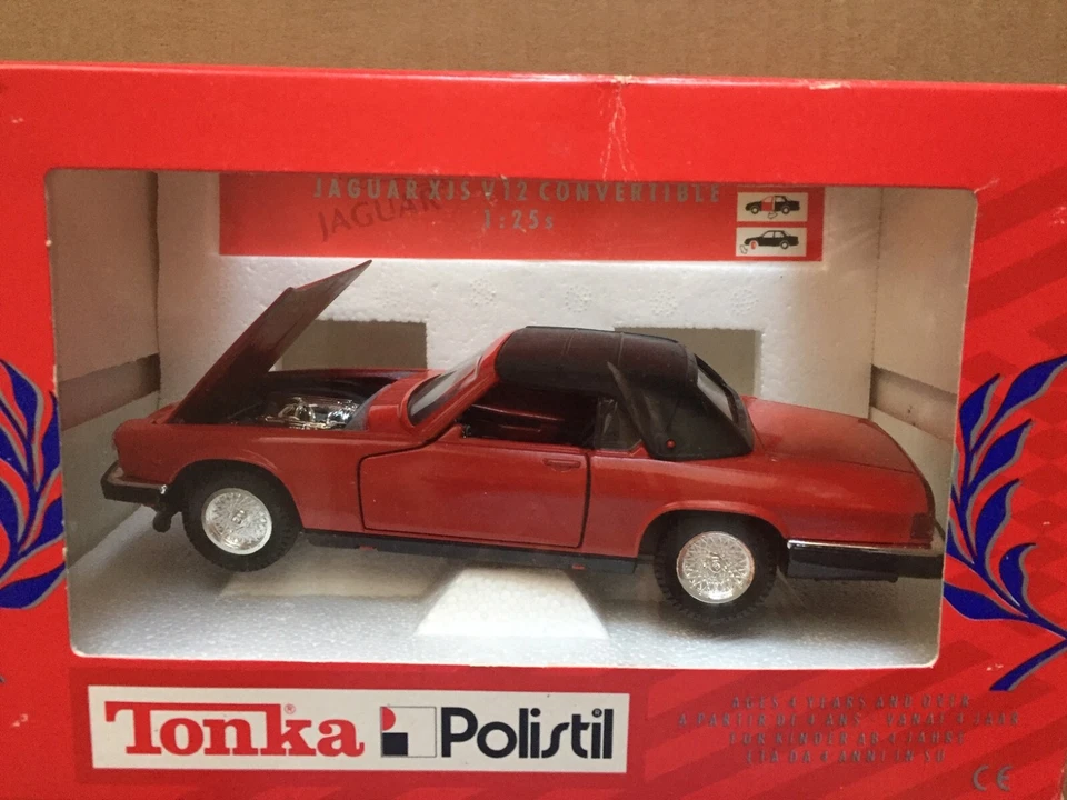 Polistil Tonka 1/25 Jaguar XJ-S V12 Convertible Die Cast Rojo Italia Foto 3 de 4