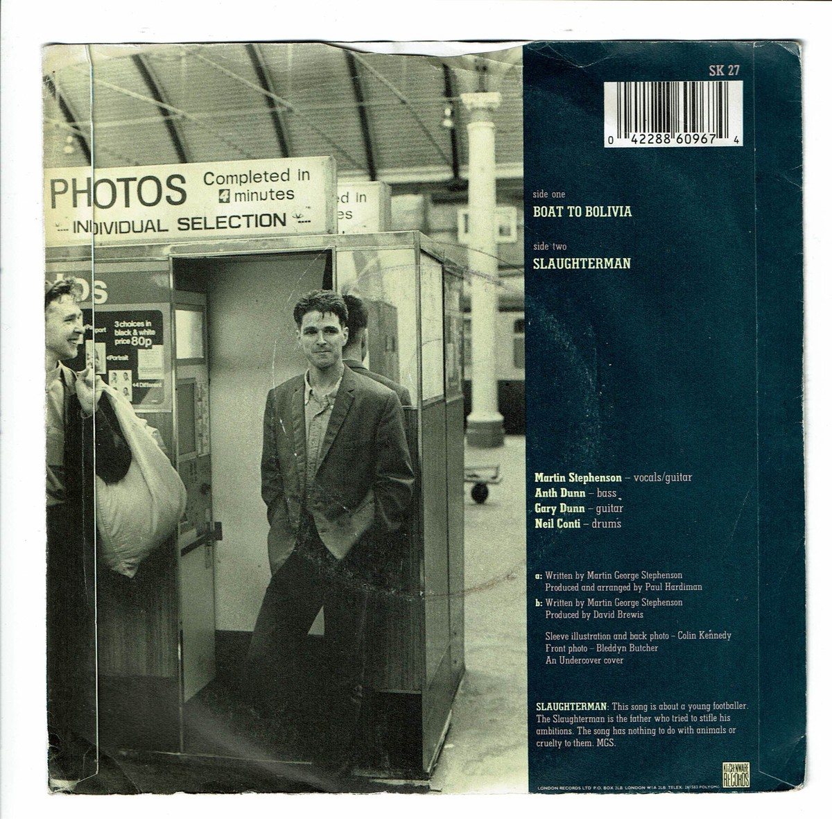 【中古】 Boat to Bolivia MartinStephenson Martin Stephenson and the Daintees Vinyl 45 RPM 7 