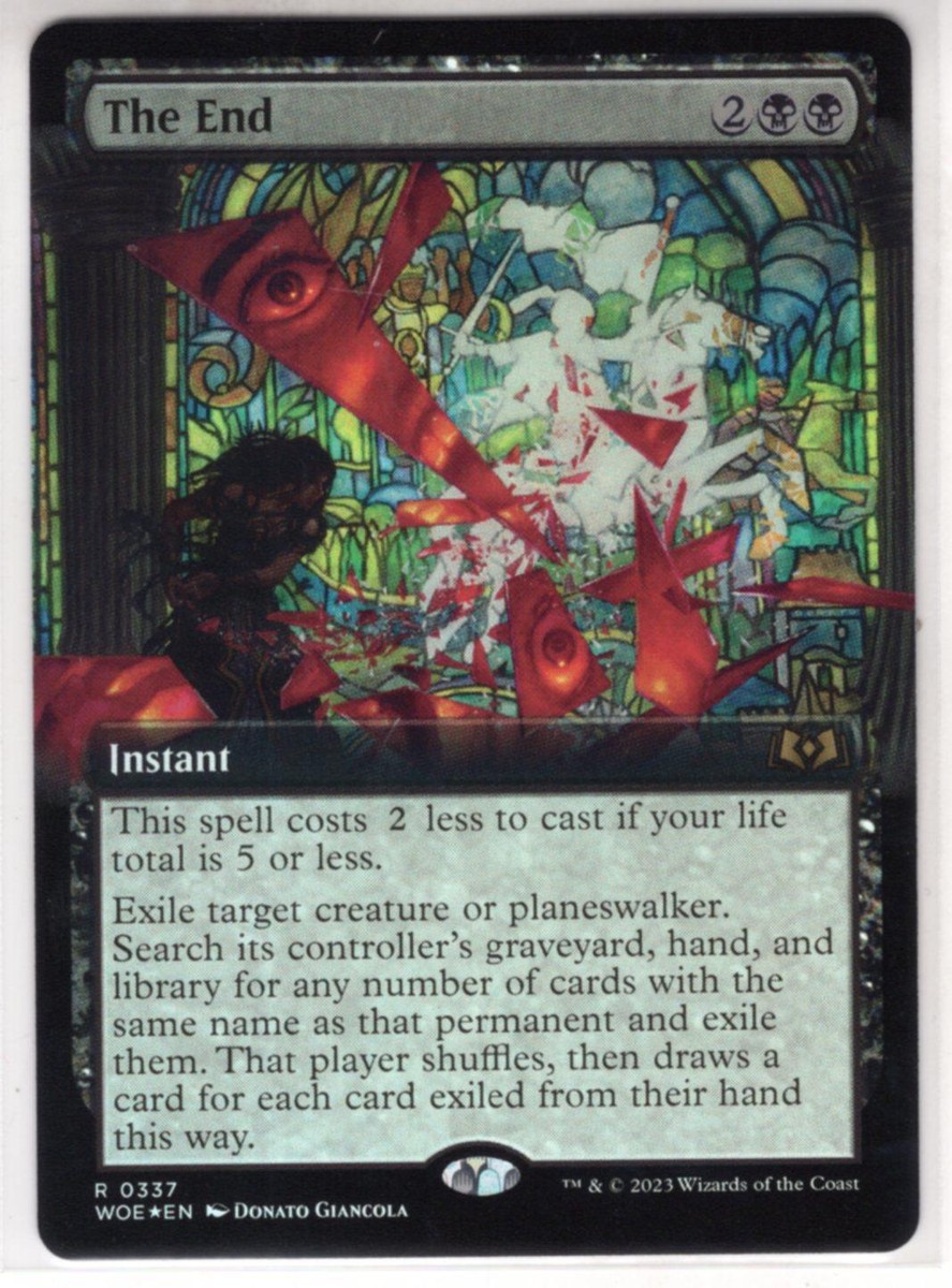 MTG Wilds Of Eldraine Foil Extended Art Card #337 The End | eBay UK