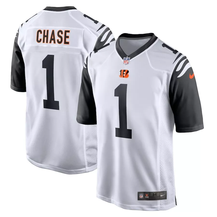 Cincinnati Bengals Ja'Marr Chase Nike White Alternate Official NFL  Game Jersey