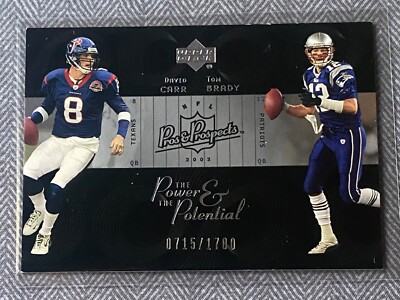 2003 Upper Deck Pros & Prospects Tom Brady David Carr Power Potential /1700 #PP1