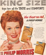 Vintage Phillip Morris Lucille Ball Cigarette Advertising Framing Print 17x12