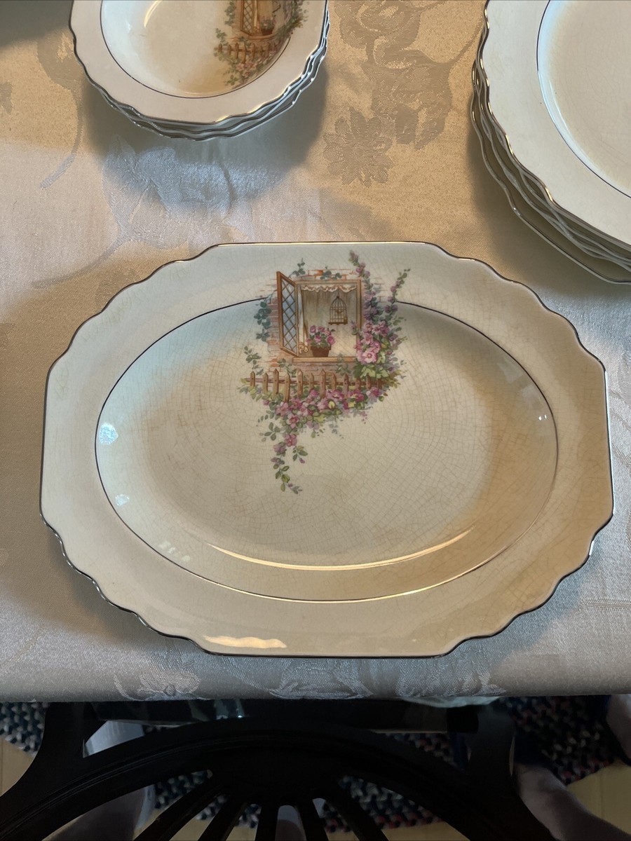 Lido W.S. George Canarytone Lot Dinner Pl Vegetable Bowl & Platter