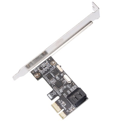 1 Pc PCI Express to SATA3.0 2 Port SATA III Expansion Controller Adapter Card 6G