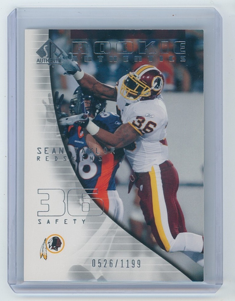 2004 Upper Deck SP Authentic Sean Taylor Rookie 526/1199