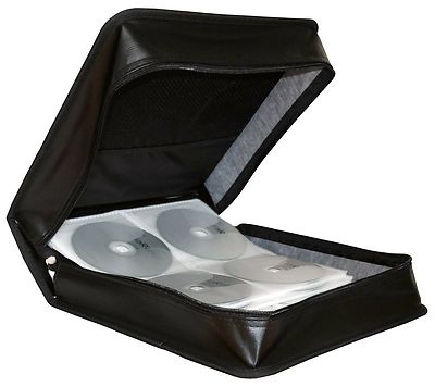 1 Mediarange 300 Black Storage CD DVD discs Zip wallet synthetic