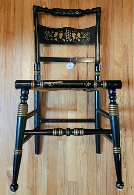 Vintage Tell City Hitchcock-Style Rush Seat Stenciled CHAIR #2 | eBay