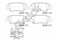 Breck BremsbeläGe Hinten FüR KIA Cee'd Sportswagon Rio III Hyundai I40 CW I20