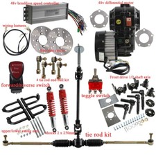 Front Drive Shaft Axle Kits 48V 1000W Differential Motor Swingarm Shock ATV Quad