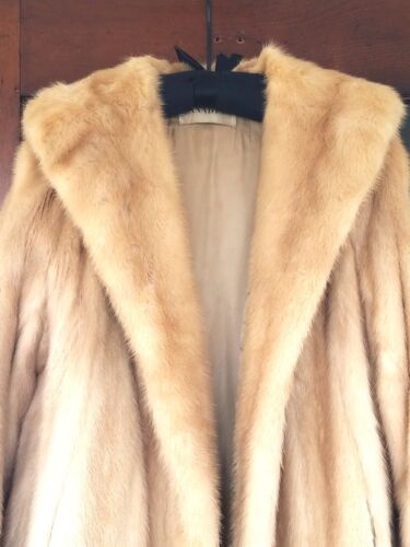 Full Length Blond Mink Coat Vintage Canadian Fur Company Ladies Elegant EMBA - Picture 7 of 11
