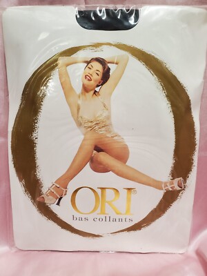 ORI ITALIAN TIGHTS SIZE 2 BLACK PANTYHOSE BAS COLLANTS ITALY 