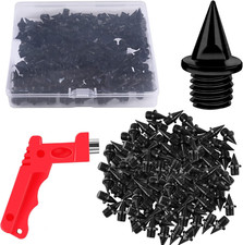 110 Pcs Steel Track Cross Country Black Spikes Replacement 1/4 Inch Shoe New