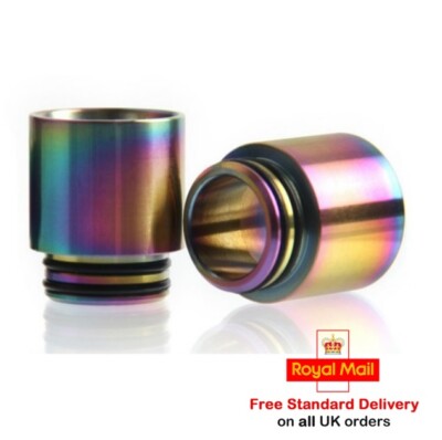 810 Iridescent Stainless Steel Metal Vape Drip Tip SMOK - TFV12 - TFV8 Big  Baby | eBay UK