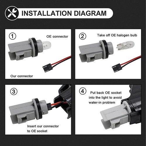 Intermitente lateral para Ford Tourneo Connect 2012-2022 intermitente luz intermitente cristal transparente - Imagen 2 de 6