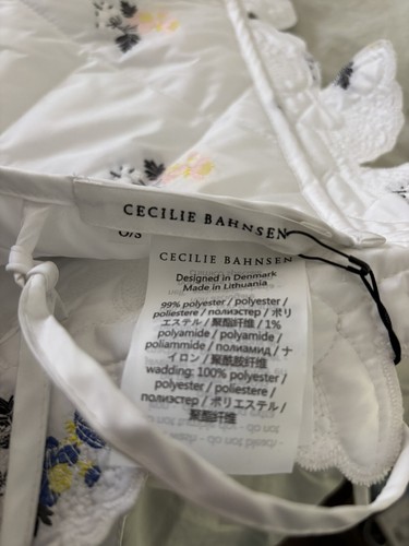 Cecilia Bahnsen Kosta Quilted Pillow Sham Hawthorn White Multi Floral $560 - Picture 4 of 5