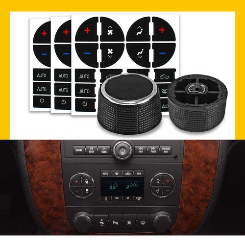 Red Audio Control Sticker 1/2set A/C Climate Control Audio Knobs + Dash Button Repair Decal ...