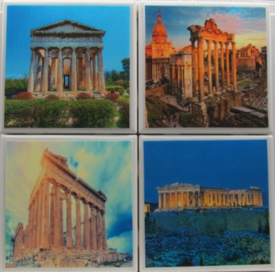 Ceramic Tile Coaster - Locations - Set of 4  (Buy Any 2 Sets - Get 1 Set Free) A
