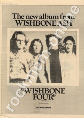 Wishbone Ash Four MDKS 8011 MM3 LP advert 1973