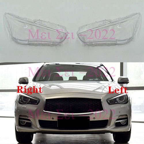 For Infiniti Q50 14 22 L R Side Headlight Cover Clear Pc Sealant Glue Ebay