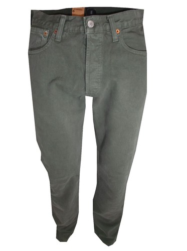 levis 501 jeans nuovi W 27 28 31 pantaloni uomo levi's denim cotone verde  blu | eBay