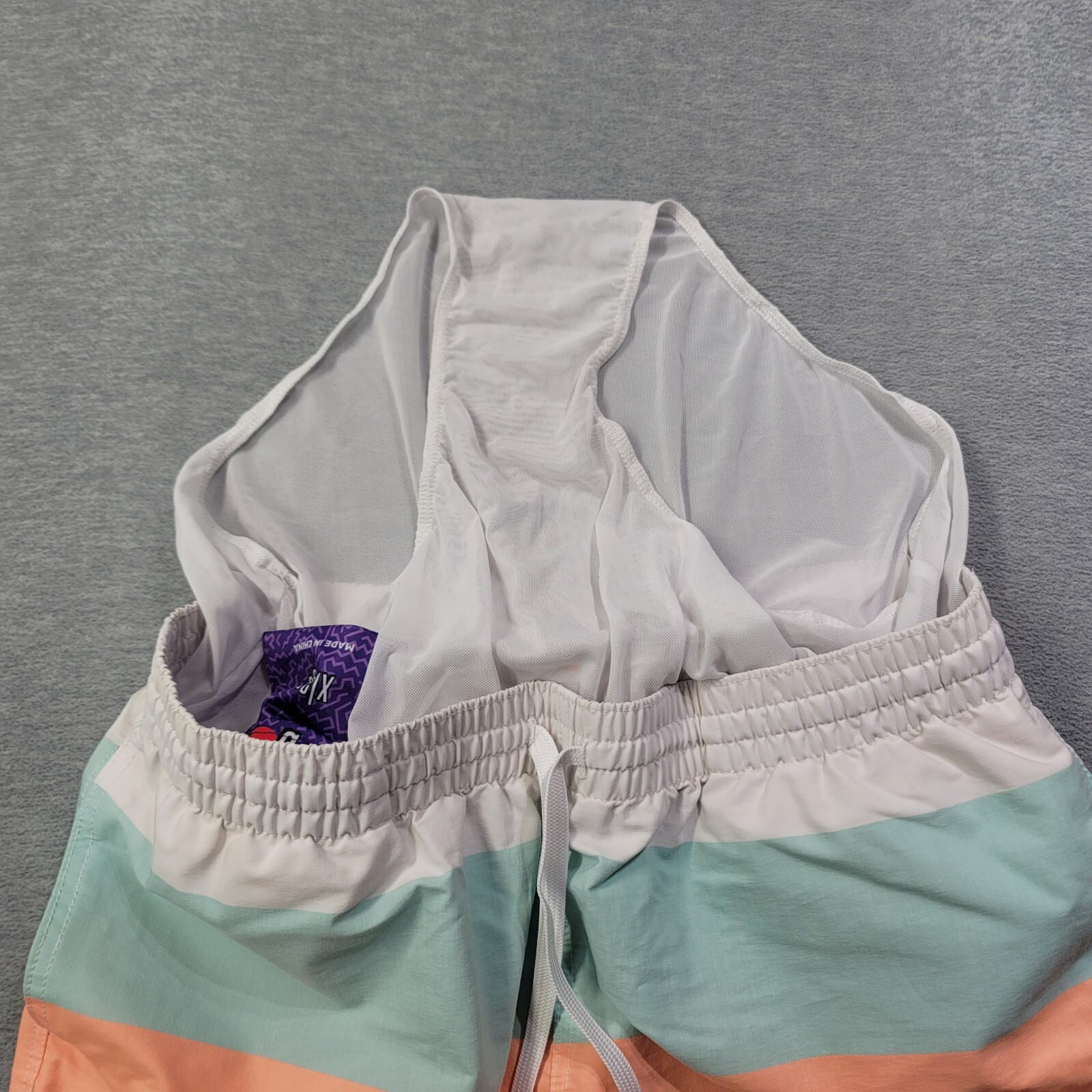 Chubbies Swim Shorts Mens XL Multicolor Striped Lined Drawstring Beach Trunks